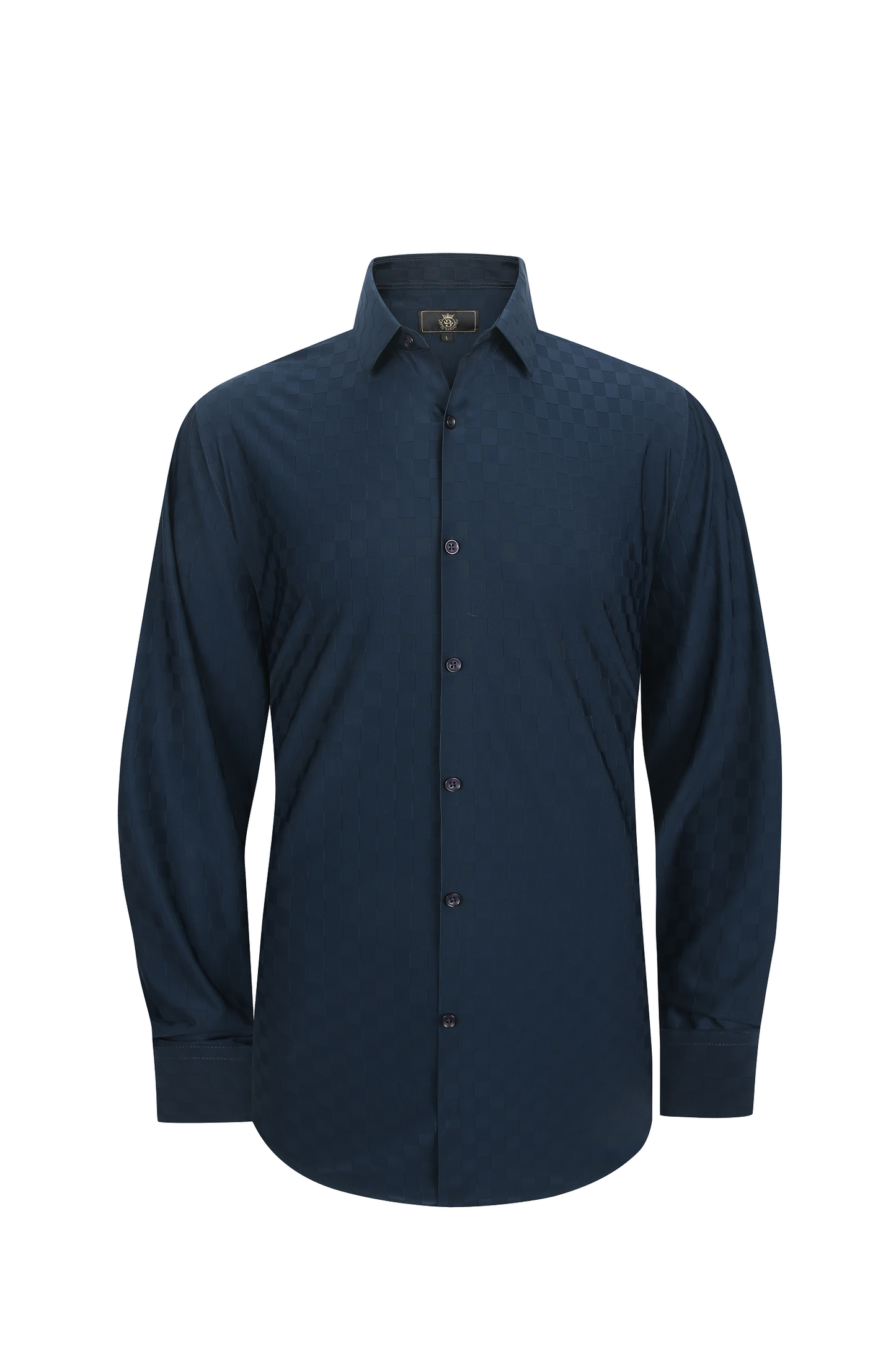 Gridline Stretch LS Shirt NAVY