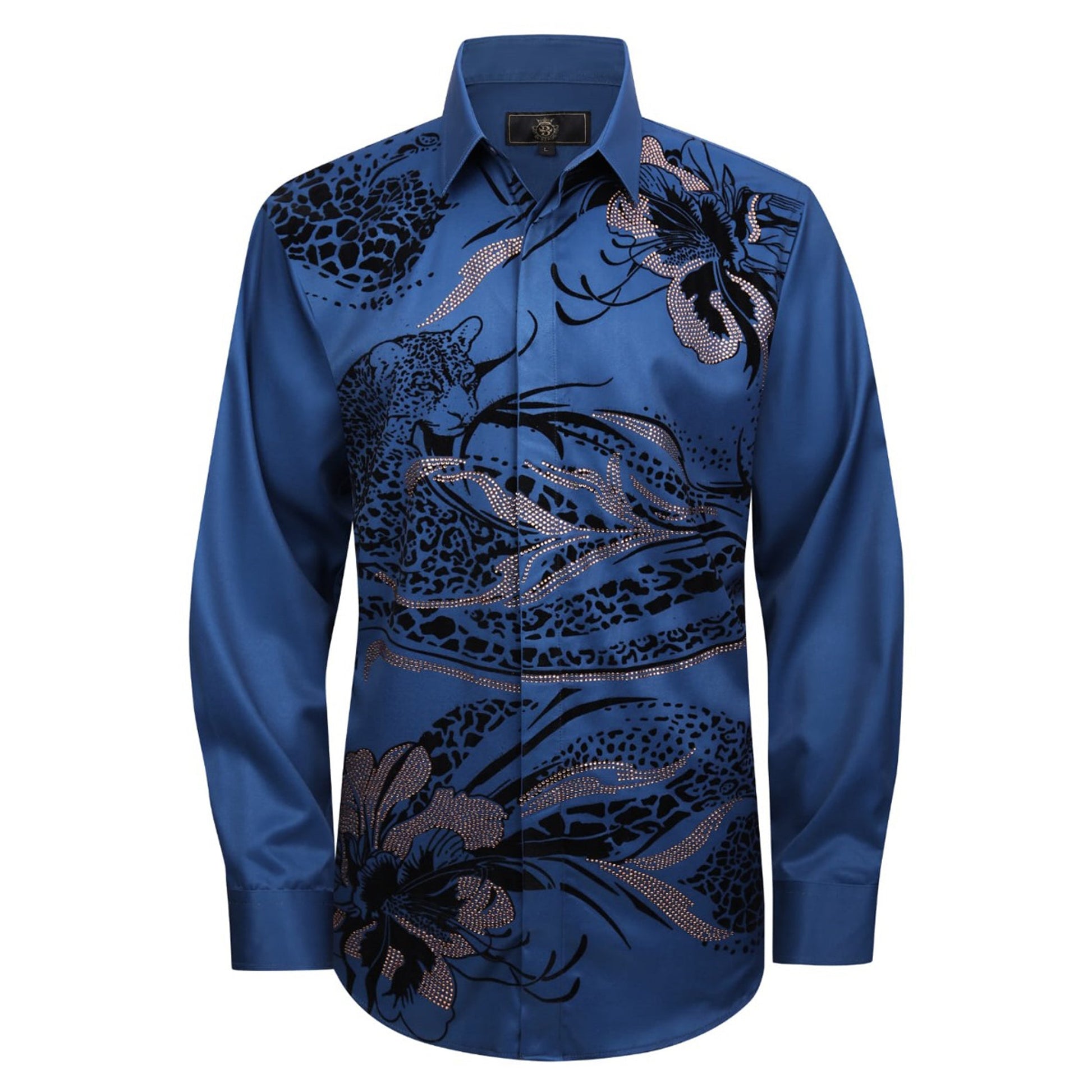 Floral Ferocity DARK BLUE - Dudes Boutique