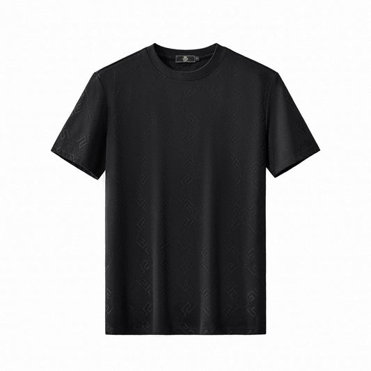 Embossed Monogram Tee – El Baron BLACK
