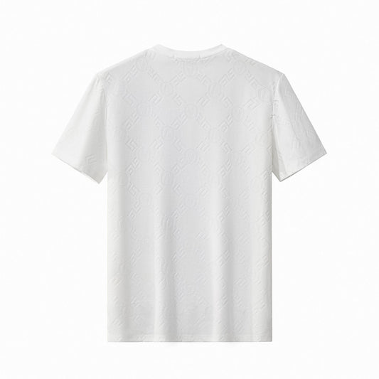 Embossed Monogram Tee – El Baron WHITE