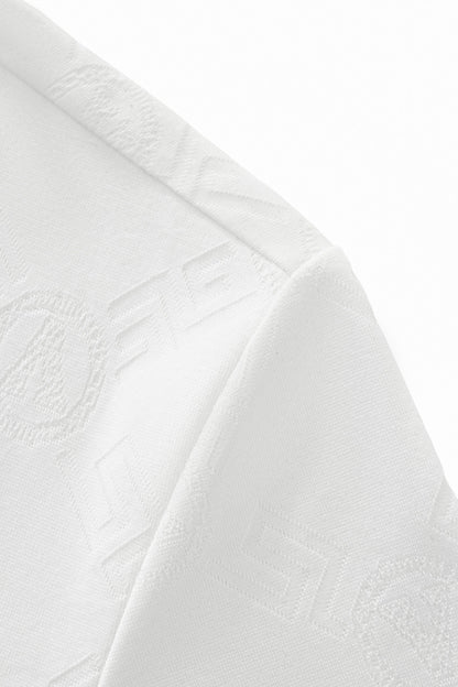Embossed Monogram Tee – El Baron WHITE