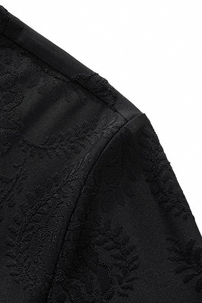 Embossed Paisley Tee – El Baron BLACK