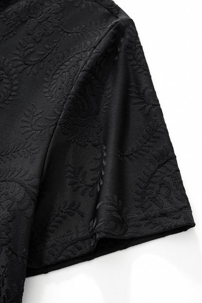 Embossed Paisley Tee – El Baron BLACK
