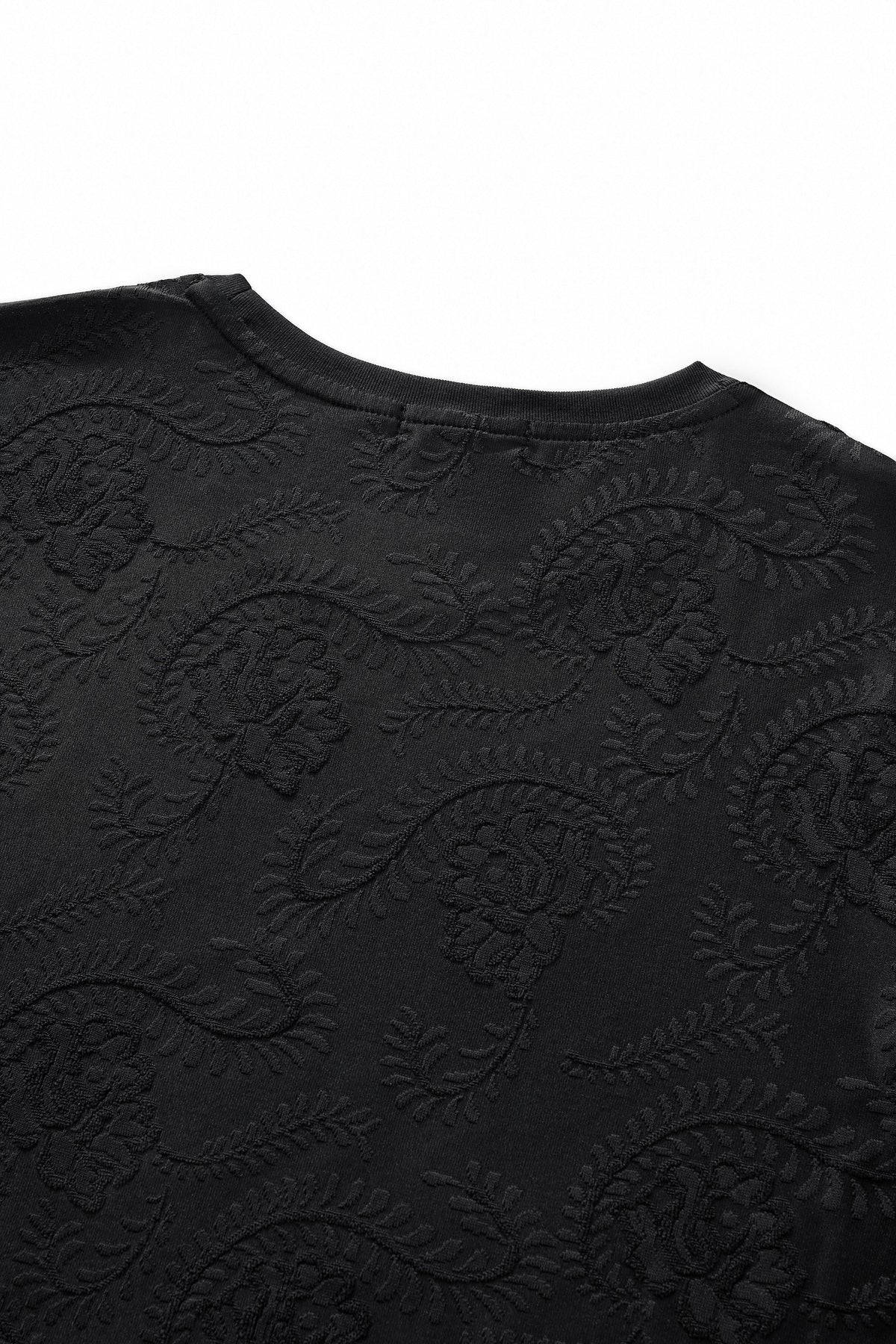 Embossed Paisley Tee – El Baron BLACK