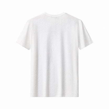 Embossed Paisley Tee – El Baron WHITE