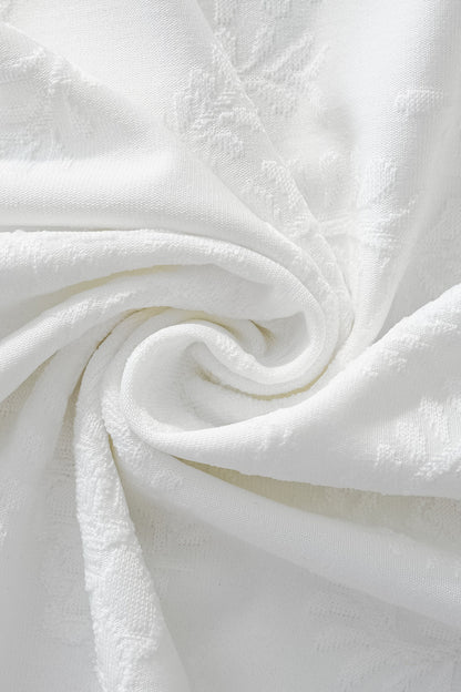 Embossed Paisley Tee – El Baron WHITE