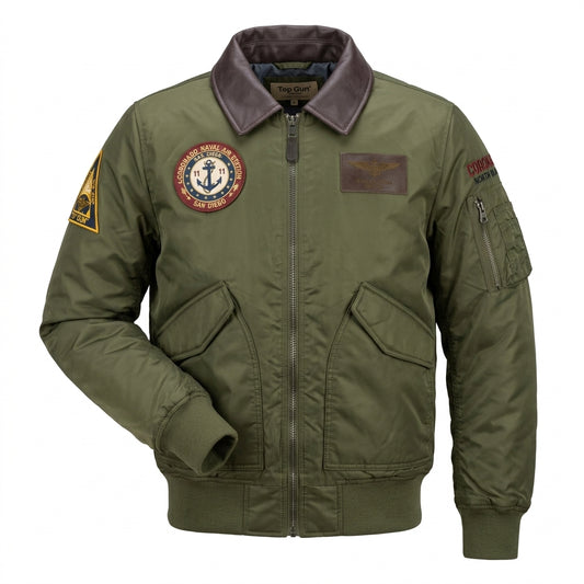 Top Gun Nas Coronado Bomber Jacket - Olive
