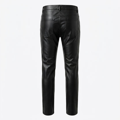 LCR Men's LC-PL10 Black PU Leather Pants