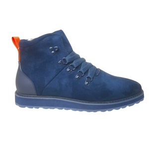 Tayno Britton Navy PU Suede Ankle Boots - Dudes Boutique