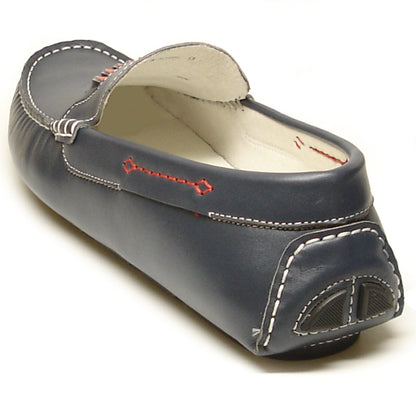 FI-3085 Navy Leather Encore by Fiesso Driving Shoe