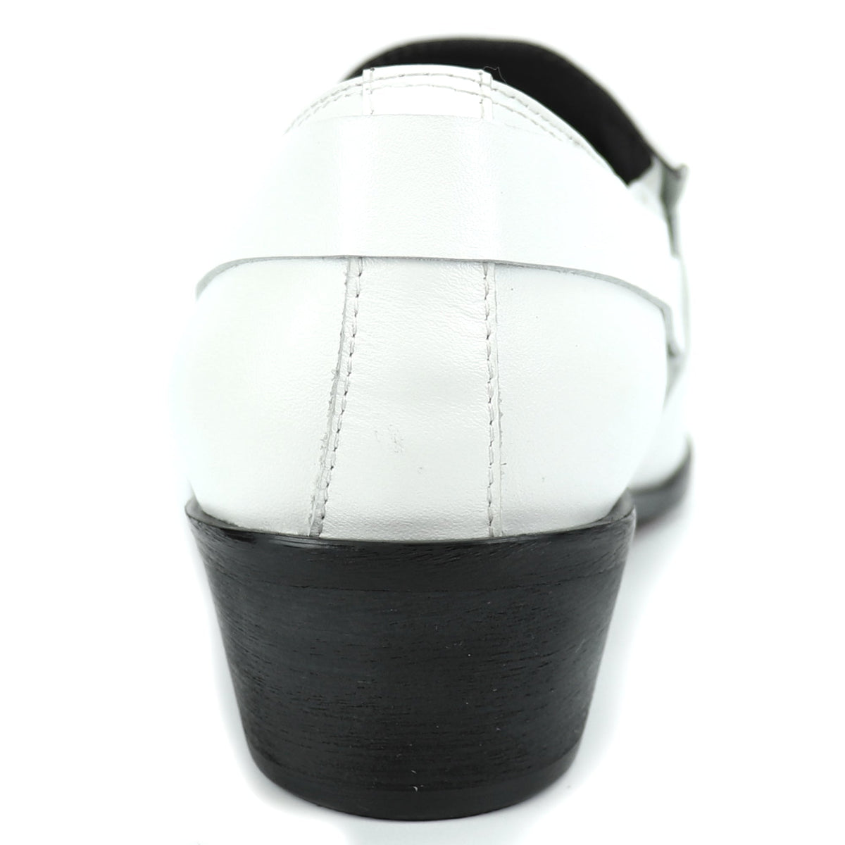 FI-7278 White Leather Shoe Pointed Toe Slip on Fiesso by Aurelio Garcia