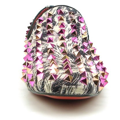 FI-7496 Multi Color Spikes Slip on Loafer Fiesso by Aurelio Garcia