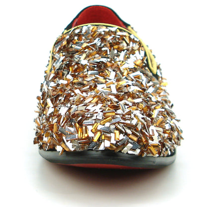 FI-7498 Gold Slip on Loafer Fiesso by Aurelio Garcia