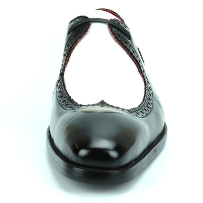 FI-8704 Black White Wing Tip Encore by Fiesso
