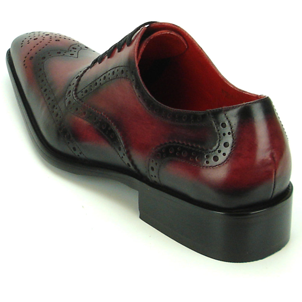 FI-8710 Genuine Burgundy Leather Wing Tip Lace up Encore by Fiesso