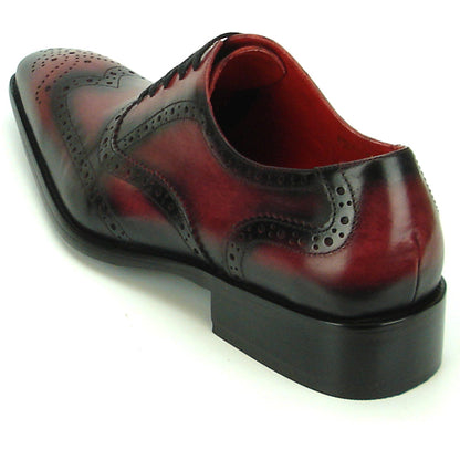 FI-8710 Genuine Burgundy Leather Wing Tip Lace up Encore by Fiesso