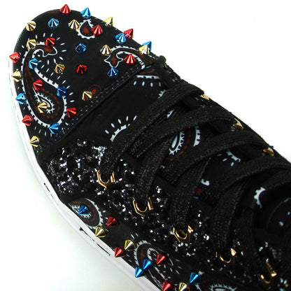 FI-2365 Black Red Multi High top Sneaker Encore by Fiesso