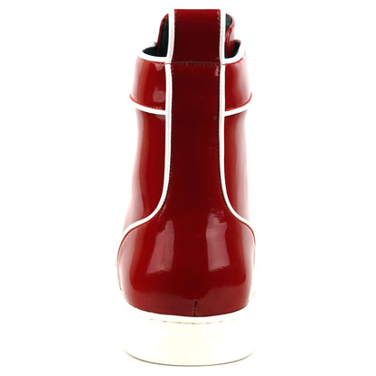 FI-2416 Red Patent Leather Lace up High top Sneaker Encore by Fiesso