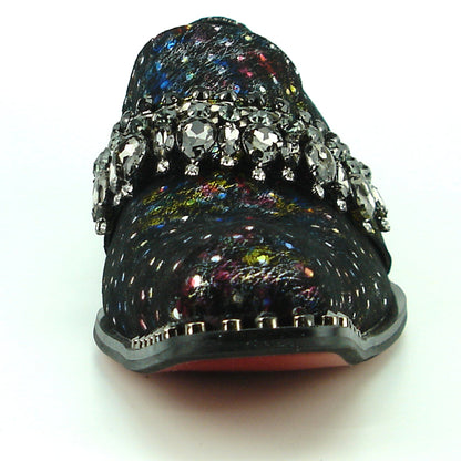 FI-7287-2 Multi Color With Rhinestones Slip on Loafer Fiesso by Aurelio Garcia