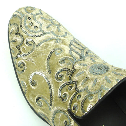 FI-7363 Beige Slip on Loafer Fiesso by Aurelio Garcia