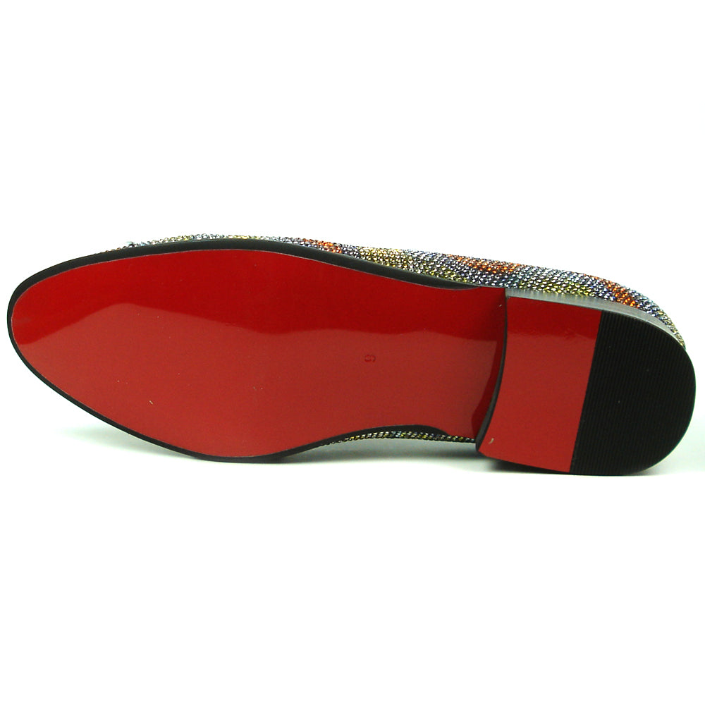 FI-7390 Multi color Rhinestones Slip on with Tassel Fiesso by Aurelio Garcia