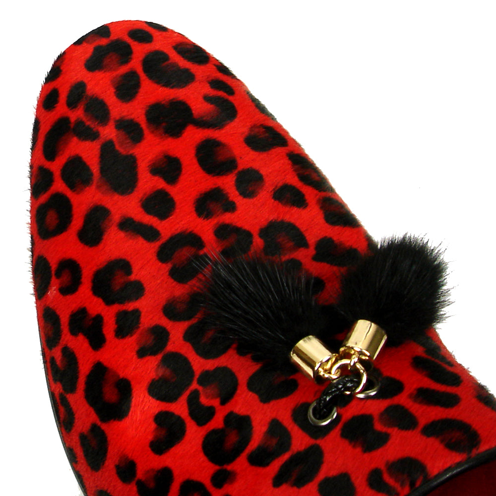 FI-7402 Red Pony Hair with Tassel Loafer Fiesso by Aurelio Garcia