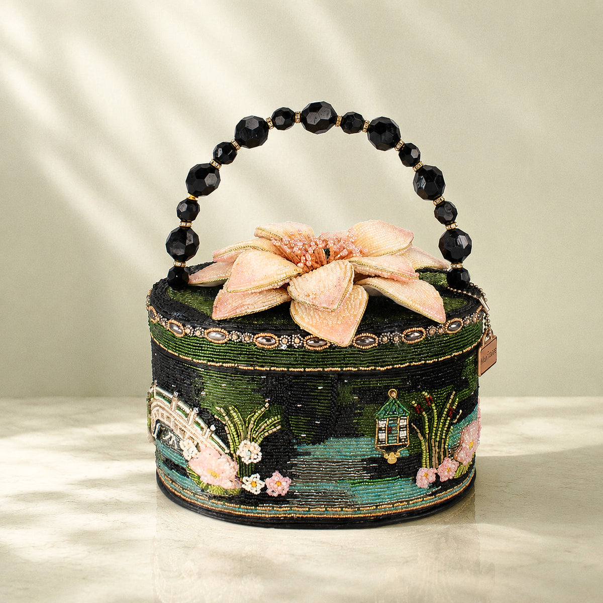 Mary Frances Floating Lotus Top Handle Handbag