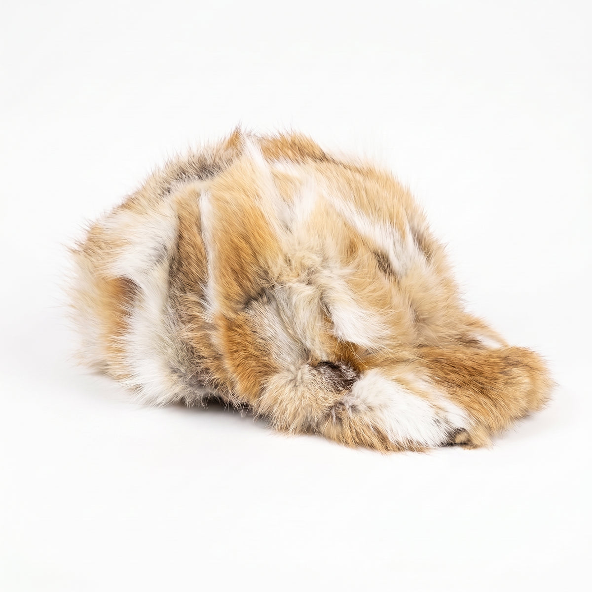 Kashani Natural Golden Island Diamond Cut Fox Fur Baseball Hat