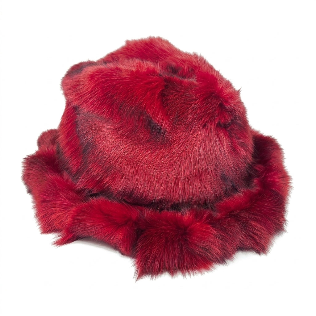 Kashani men's red fox fur top hat