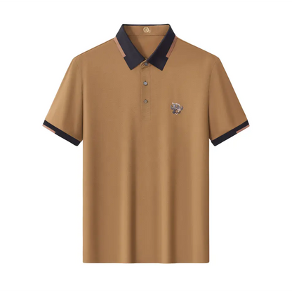 Contrast Trim Performance Polo - El Baron KHAKI