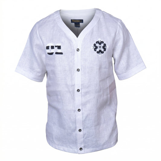 Prestige LUX-640 White Linen Shirt