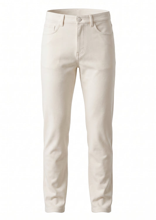 Mario Cavani White Stretch Dress Pants