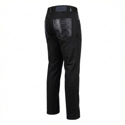 Kashani x Angelino Jeans w/ Black Alligator Pockets