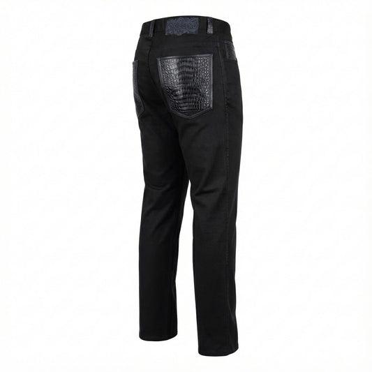 Kashani x Angelino Jeans w/ Black Alligator Pockets