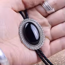 Kashani Agate Gemstone Bolo Tie