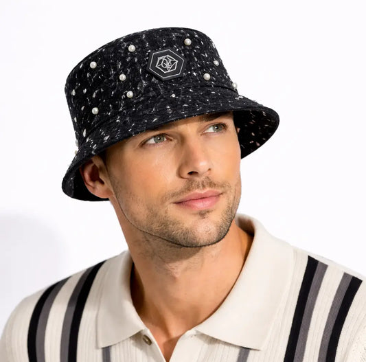 Sanctum Cross Denim hat - Century Penthouse BLACK/SILVER