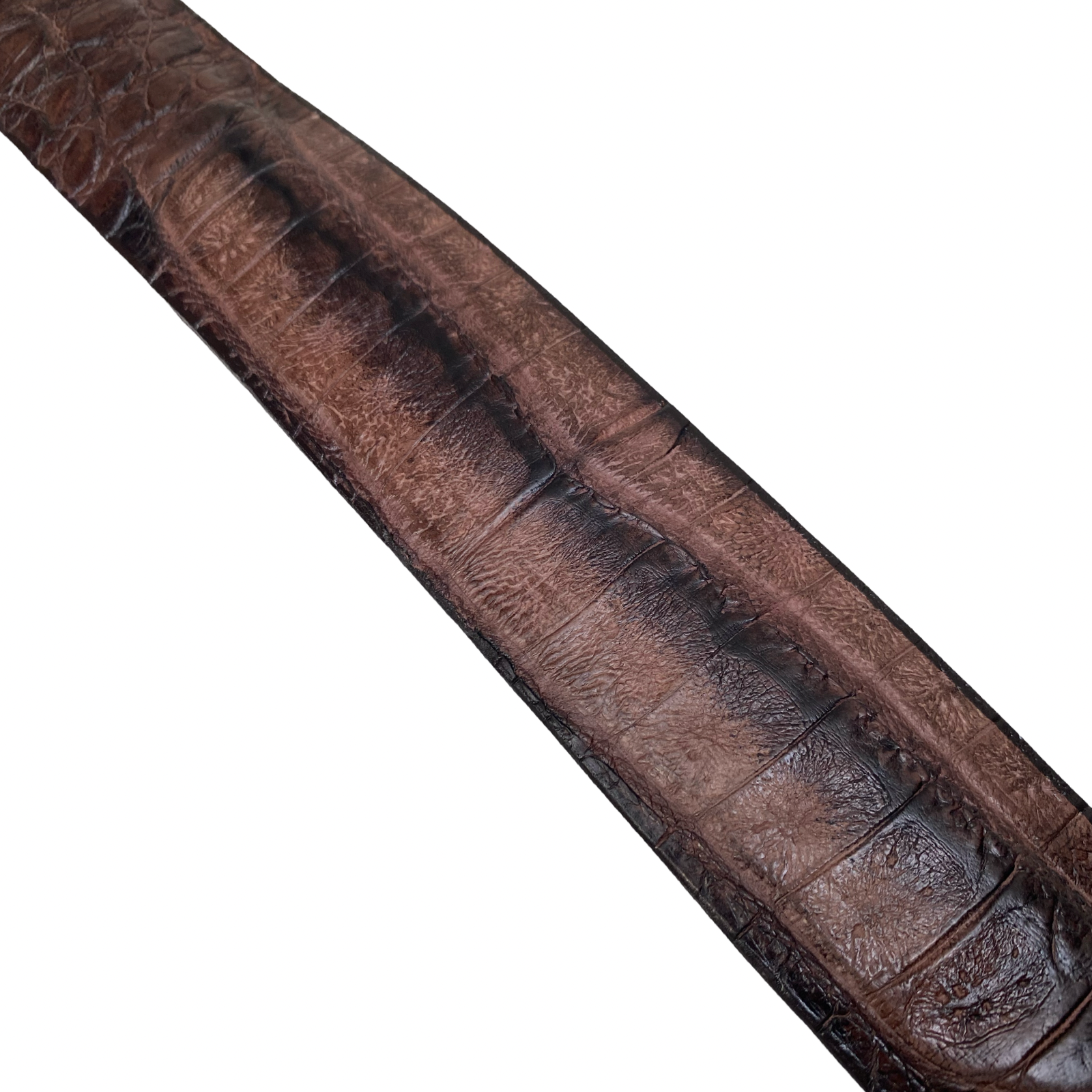 Los Altos Burnt Brown Crocodile Belt