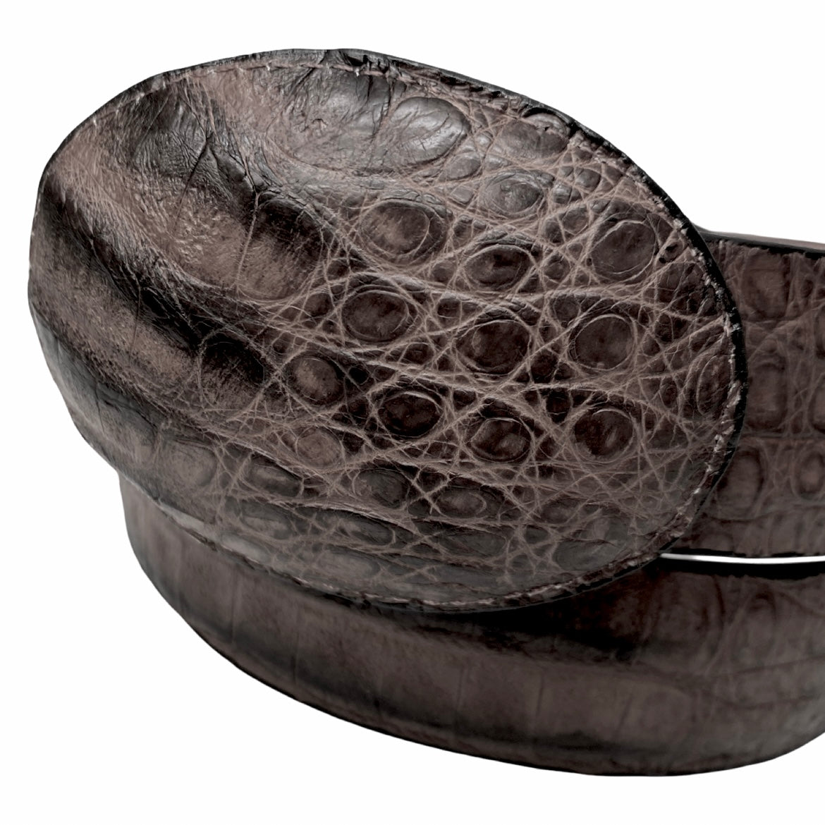 Los Altos Newspaper Gray Crocodile Belt