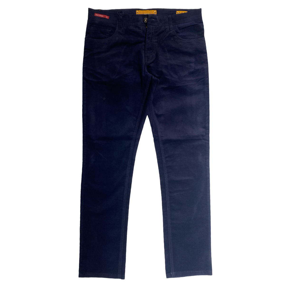 Enzo Alpha-482 dark navy velour high end pants