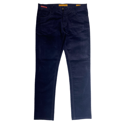 Enzo Alpha-482 dark navy velour high end pants