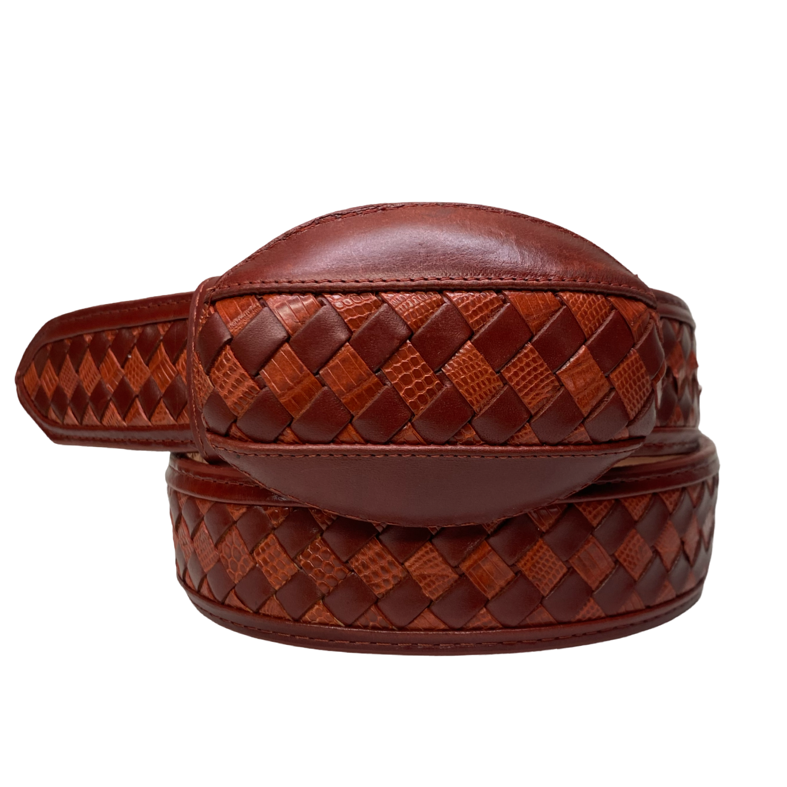 Los Altos Leather & Lizard Patchwork Belt