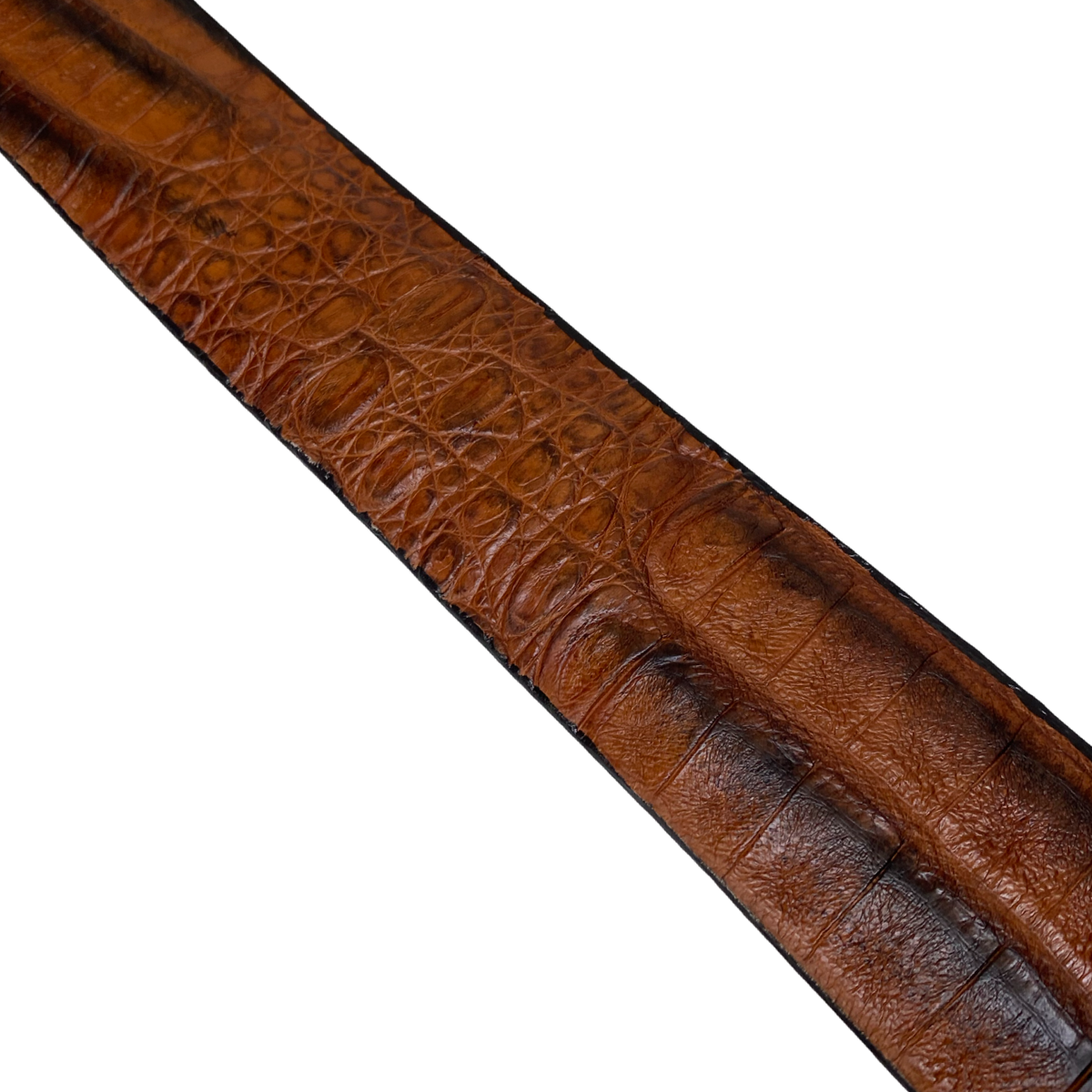 Los Altos burnt cognac crocodile belt