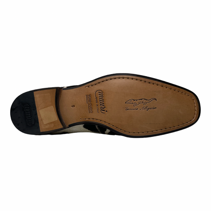 Mauri 4294/5 Alligator & Pony Hair Bit Loafers - Black