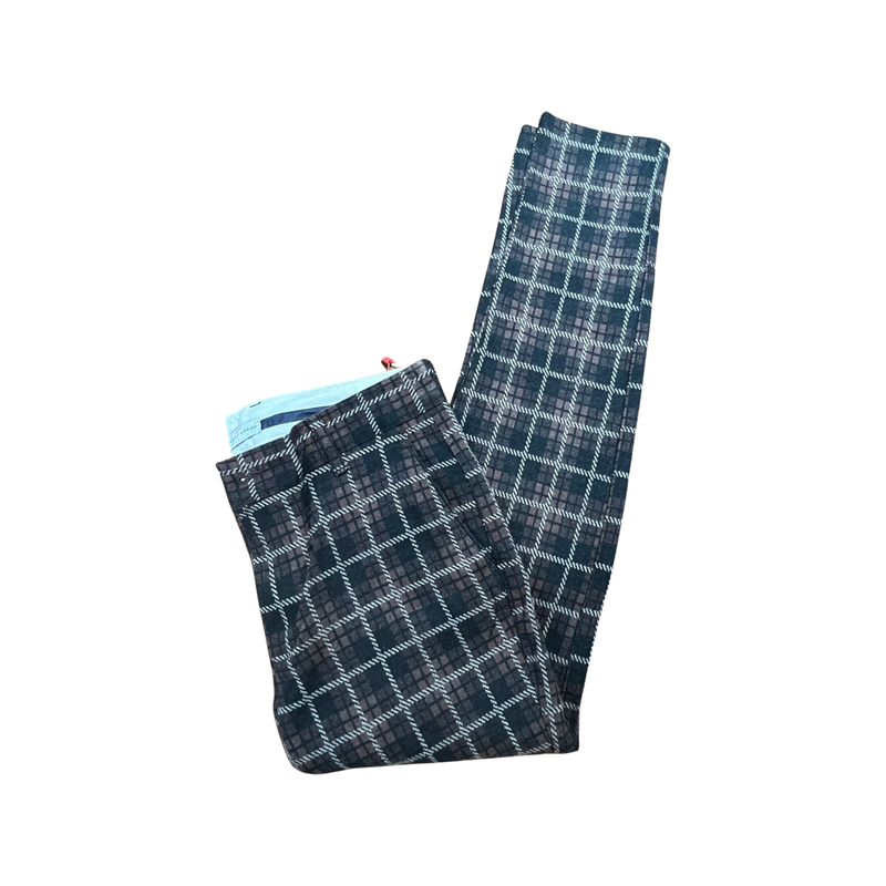 Lorenzzo Franco Brown Plaid Wool Trousers - Dudes Boutique
