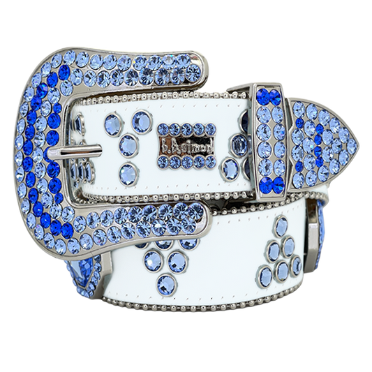 b.b. Simon Bluebell Flower Crystal Belt - Dudes Boutique