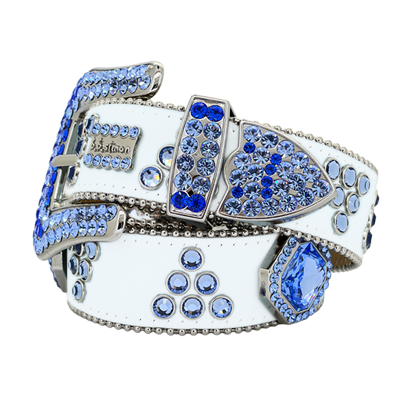 b.b. Simon Bluebell Flower Crystal Belt - Dudes Boutique