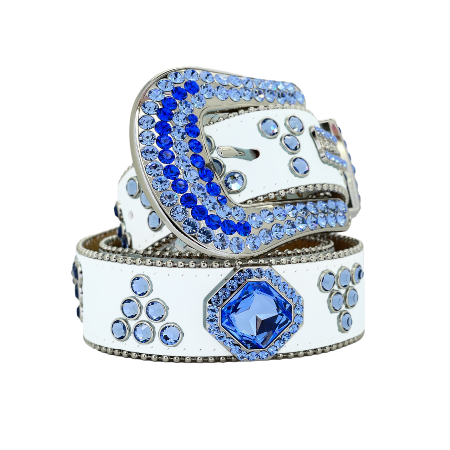 b.b. Simon Bluebell Flower Crystal Belt - Dudes Boutique