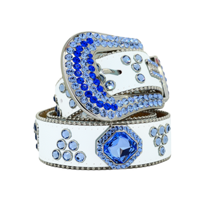 b.b. Simon Bluebell Flower Crystal Belt - Dudes Boutique