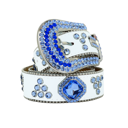 b.b. Simon Bluebell Flower Crystal Belt - Dudes Boutique