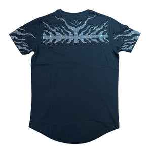 Left Point Black Sliver Crystal Tree Of Life Shirt - Dudes Boutique